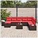 Set Divano da Giardino 9 pz Marrone polyrattan - Foto miniatura 8