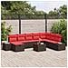 Set Divano da Giardino 9 pz Marrone polyrattan - Foto miniatura 9