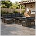 Set Divano da Giardino 10 pz Grigio e Grigio Scuro polyrattan - Foto miniatura 2