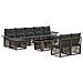 Set Divano da Giardino 10 pz Grigio e Grigio Scuro polyrattan - Foto miniatura 1