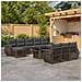 Set Divano da Giardino 11 pz Grigio e Grigio Scuro polyrattan - Foto miniatura 6