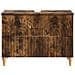 Armadio per Lavabo da Bagno ALKMAAR Rovere Fumo 82 x 41 x 59 cm - Foto miniatura 4