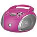 Radio portatile con lettore CD supporto MP3 / WMA Colore Rosa / Silver - Foto miniatura 4