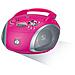 Radio portatile con lettore CD supporto MP3 / WMA Colore Rosa / Silver - Foto miniatura 1