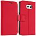 Custodia Portafoglio Stand Case Per Samsung Galaxy S6 - Rossa - Foto miniatura 1