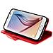 Custodia Portafoglio Stand Case Per Samsung Galaxy S6 - Rossa - Foto miniatura 3
