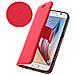 Custodia Portafoglio Stand Case Per Samsung Galaxy S6 - Rossa - Foto miniatura 9