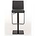 Sgabello Bar Panama in Tessuto I Sgabello Alto Girevole E Regolabile 58-82 CM Grigio Scuro Base Metallo Opaco Nero - Foto miniatura 2