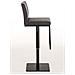 Sgabello Bar Panama in Tessuto I Sgabello Alto Girevole E Regolabile 58-82 CM Grigio Scuro Base Metallo Opaco Nero - Foto miniatura 3