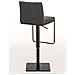 Sgabello Bar Panama in Tessuto I Sgabello Alto Girevole E Regolabile 58-82 CM Grigio Scuro Base Metallo Opaco Nero - Foto miniatura 4