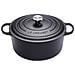Casseruola Rotonda Evolution In Ghisa Diametro 28 Cm Colore Nero Matt Cocotte - Foto miniatura 1