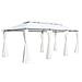 Gazebo Con Tende 600x298x270 Cm Bianco 180g / m - Foto miniatura 1