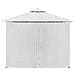 Gazebo Con Tende 600x298x270 Cm Bianco 180g / m - Foto miniatura 6