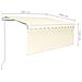 Tenda Automatica Con Parasole Led E Sensore Vento 3x2,5m Crema - Foto miniatura 6