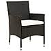 Set Mobili Da Giardino 7 Pz Con Cuscini In Polyrattan Nero - Foto miniatura 3