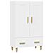 Credenza Bianca 70x31x115 Cm In Legno Ingegnerizzato - Foto miniatura 1