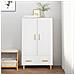 Credenza Bianca 70x31x115 Cm In Legno Ingegnerizzato - Foto miniatura 3