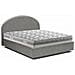 Letto Singolo Beatrice, Letto Contenitore Con Rivestimento In Tessuto, 100% Made In Italy, Apertura Frontale, Adatto Per Materasso Cm 80x190, Grigio - Foto miniatura 1