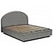 Letto Singolo Beatrice, Letto Contenitore Con Rivestimento In Tessuto, 100% Made In Italy, Apertura Frontale, Adatto Per Materasso Cm 80x190, Grigio - Foto miniatura 2