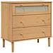 Cassettiera Senja Aspetto Rattan Marrone 80x40x80 Cm Legno Pino - Foto miniatura 2