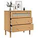 Cassettiera Senja Aspetto Rattan Marrone 80x40x80 Cm Legno Pino - Foto miniatura 4