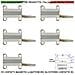 Contatto Magnetico A Mattoncino Da Esterno 5 Pezzi Per Allarme Infissi Contatto Reed Nc Sottovuoto Sensibilità Magneti - Foto miniatura 1