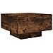 Tavolino Da Salotto Rovere Fumo 55x55x31cm In Legno Multistrato - Foto miniatura 2