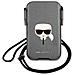 Custodia Per Smartphone 6,1 Pollici Con Cavo Saffiano Modello Karl Head, Grigio - Foto miniatura 1