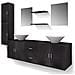 Lusso Casadino -  Mobili Da Bagno Con Lavabo Set 9 Pz Nero - Foto miniatura 1