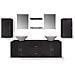 Lusso Casadino -  Mobili Da Bagno Con Lavabo Set 9 Pz Nero - Foto miniatura 4