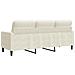 Divano A 3 Posti Crema 180 Cm In Velluto - Foto miniatura 5