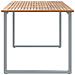 Tavolo da pranzo da esterno  Grigio 200x90x75 cm Acciaio e Legno Massello di Acacia - Foto miniatura 6