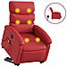 Poltrona Alzapersona Reclinabile Elettrica Rossa in Similpelle - Foto miniatura 1