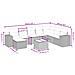 Set Divano da Giardino 9 pz con Cuscini Grigio in Polyrattan - Foto miniatura 4