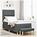 Letto Box Spring con Materasso & Panchina Grigio Scuro 80x200 cm Tessuto - Foto miniatura 2
