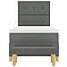 Letto Box Spring con Materasso & Panchina Grigio Scuro 80x200 cm Tessuto - Foto miniatura 9