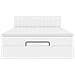 Struttura Letto Pouf con Materasso Bianco 140x200 cm Similpelle - Foto miniatura 7