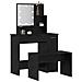 Set Tavolo da Trucco Rovere nero 86.5 x 35 x 136 cm - Foto miniatura 3