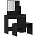 Set Tavolo da Trucco Rovere nero 86.5 x 35 x 136 cm - Foto miniatura 4