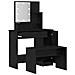 Set Tavolo da Trucco Rovere nero 86.5 x 35 x 136 cm - Foto miniatura 5