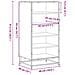 Scarpiera Rovere Marrone 48x38x97,5 cm in Legno Multistrato - Foto miniatura 9
