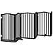 Cancello Cani Porta Pieghevole Nero 15 Pannelli 750 cm Pioppo - Foto miniatura 4