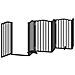 Cancello Cani Porta Pieghevole Nero 15 Pannelli 750 cm Pioppo - Foto miniatura 5