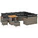 Set Divano da Giardino con cuscino 12 pcs Grigio Poly Rattan - Foto miniatura 1