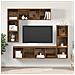 Set mobile TV 4 pcs Legno vecchio 37 x 37 x 142.5 cm - Foto miniatura 4