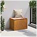 Panchina da giardino Ruggine 60 x 40 x 43 cm acciaio corten - Foto miniatura 3