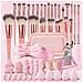 Set Di 25 Pennelli Trucco Con Spugne, Fascia E Polsini - Kit Completo Viso E Occhi - Foto miniatura 1