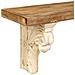 Mensola Da Parete In Magnesio E Legno, Marrone E Bianco, 110x29x40h Cm - Foto miniatura 5