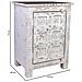 Comodino Artigianale In Legno Con 1 Anta, Bianco, 53x40x73h Cm - Foto miniatura 4