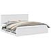 Struttura del letto Bianco 200 x 200 cm Legno Ingegnerizzato - Foto miniatura 1